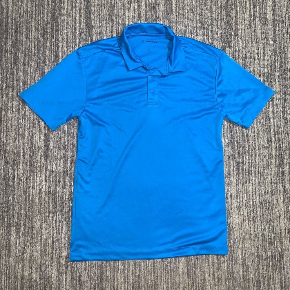 Port Authority Men's Size Small Blue Short Sleeve Polo Shirt
